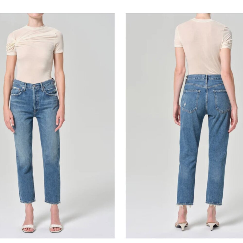 AGOLDE Riley High Rise Straight Crop